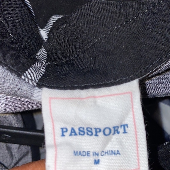 Passport  Black white Soft Plaid Button Up Shirt - Picture 5 of 11